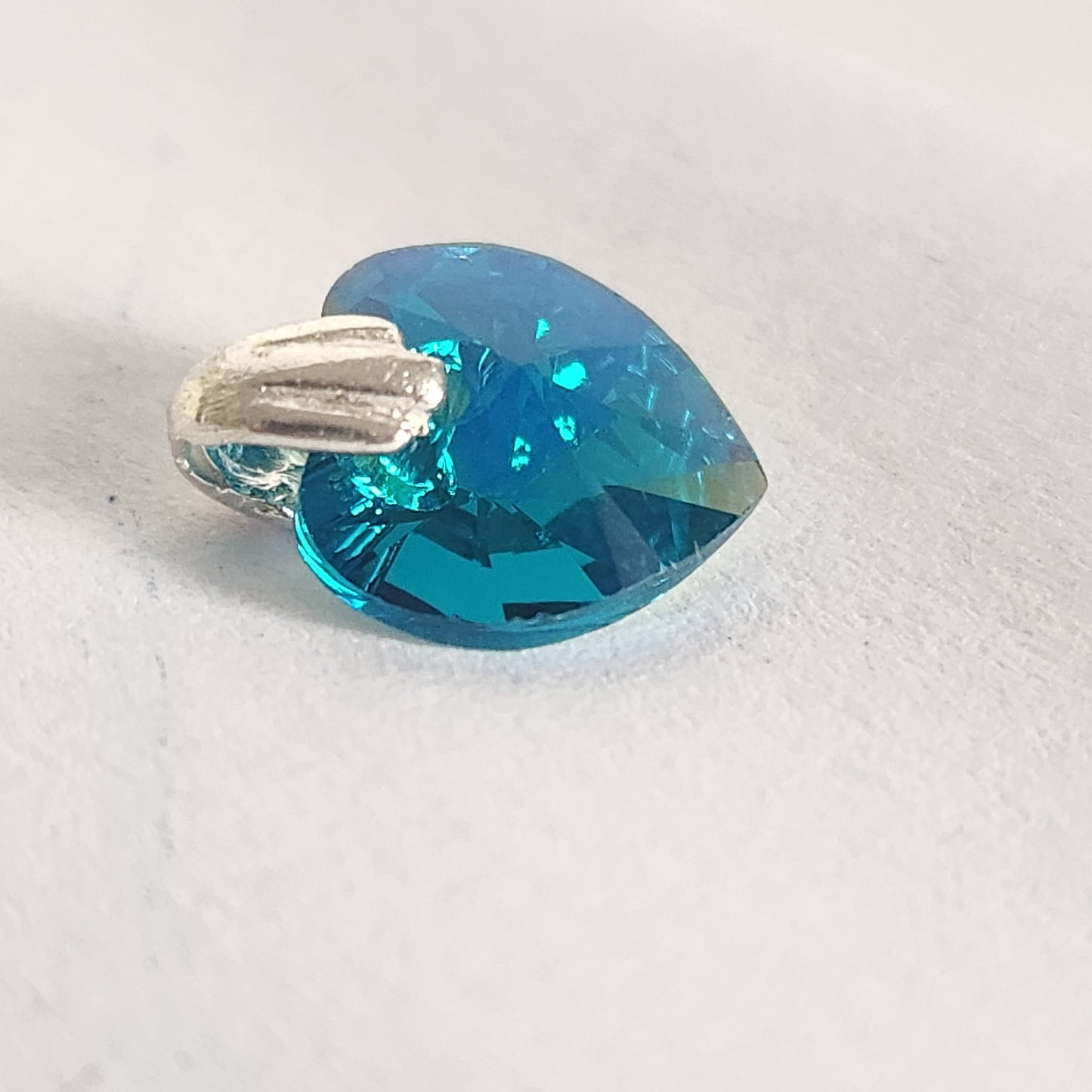 Dije Cristal Swarovski Elements Corazón 10mm Plata 925 Varios Colores