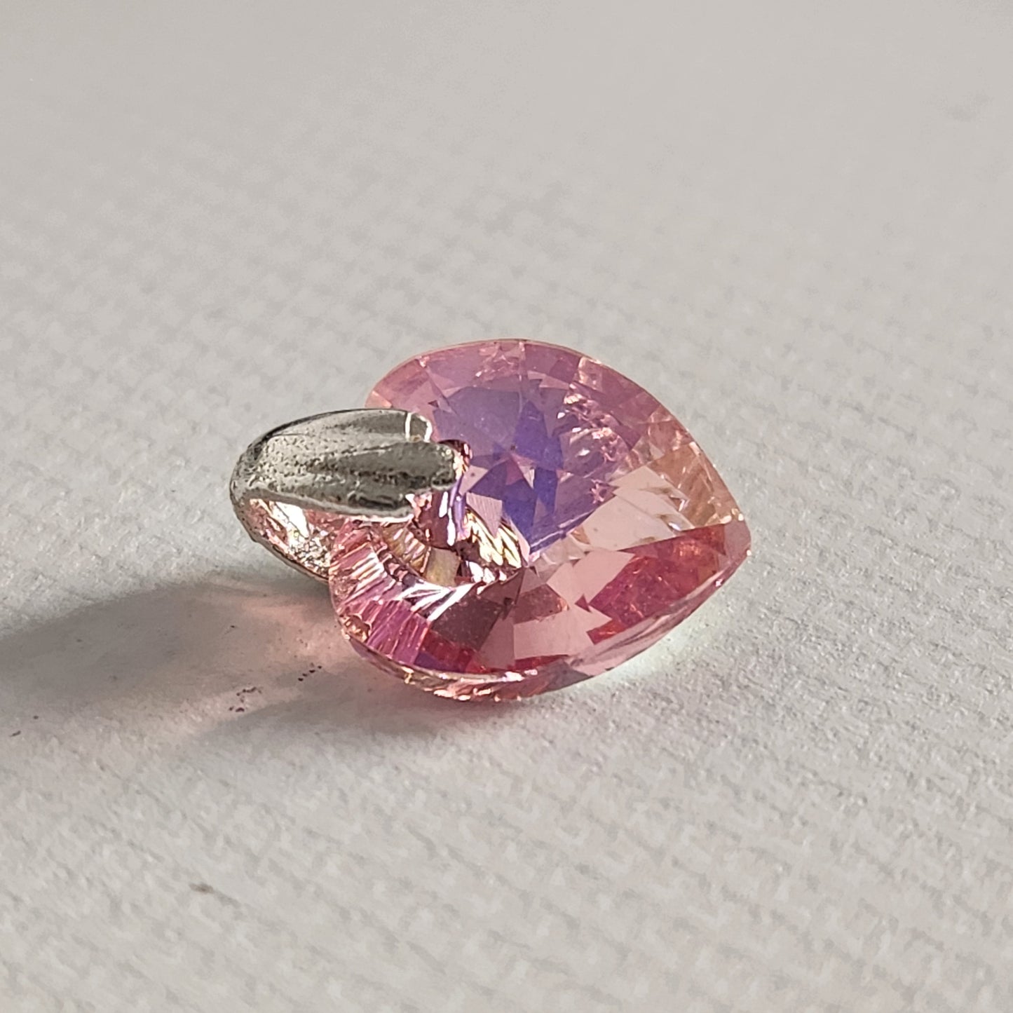 Dije Cristal Swarovski Elements Corazón 10mm Plata 925 Varios Colores