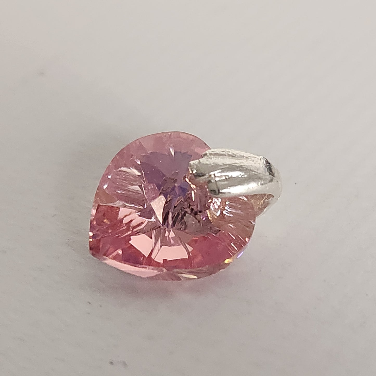Dije Cristal Swarovski Elements Corazón 10mm Plata 925 Varios Colores