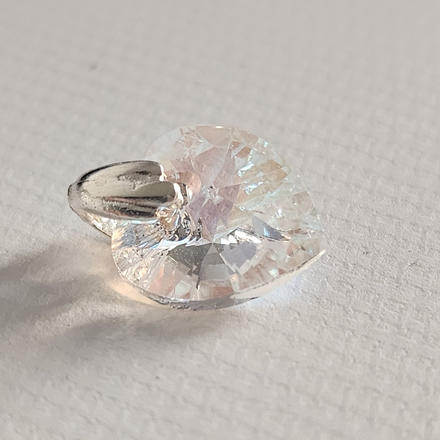 Dije Cristal Swarovski Elements Corazón 10mm Plata 925 Varios Colores