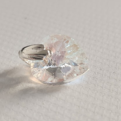 Dije Cristal Swarovski Elements Corazón 10mm Plata 925 Varios Colores