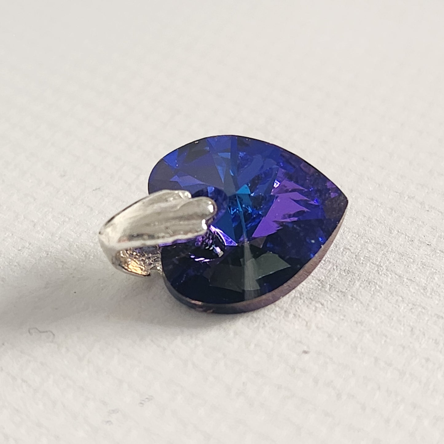 Dije Cristal Swarovski Elements Corazón 10mm Plata 925 Varios Colores