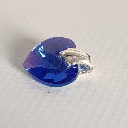Dije Cristal Swarovski Elements Corazón 10mm Plata 925 Varios Colores