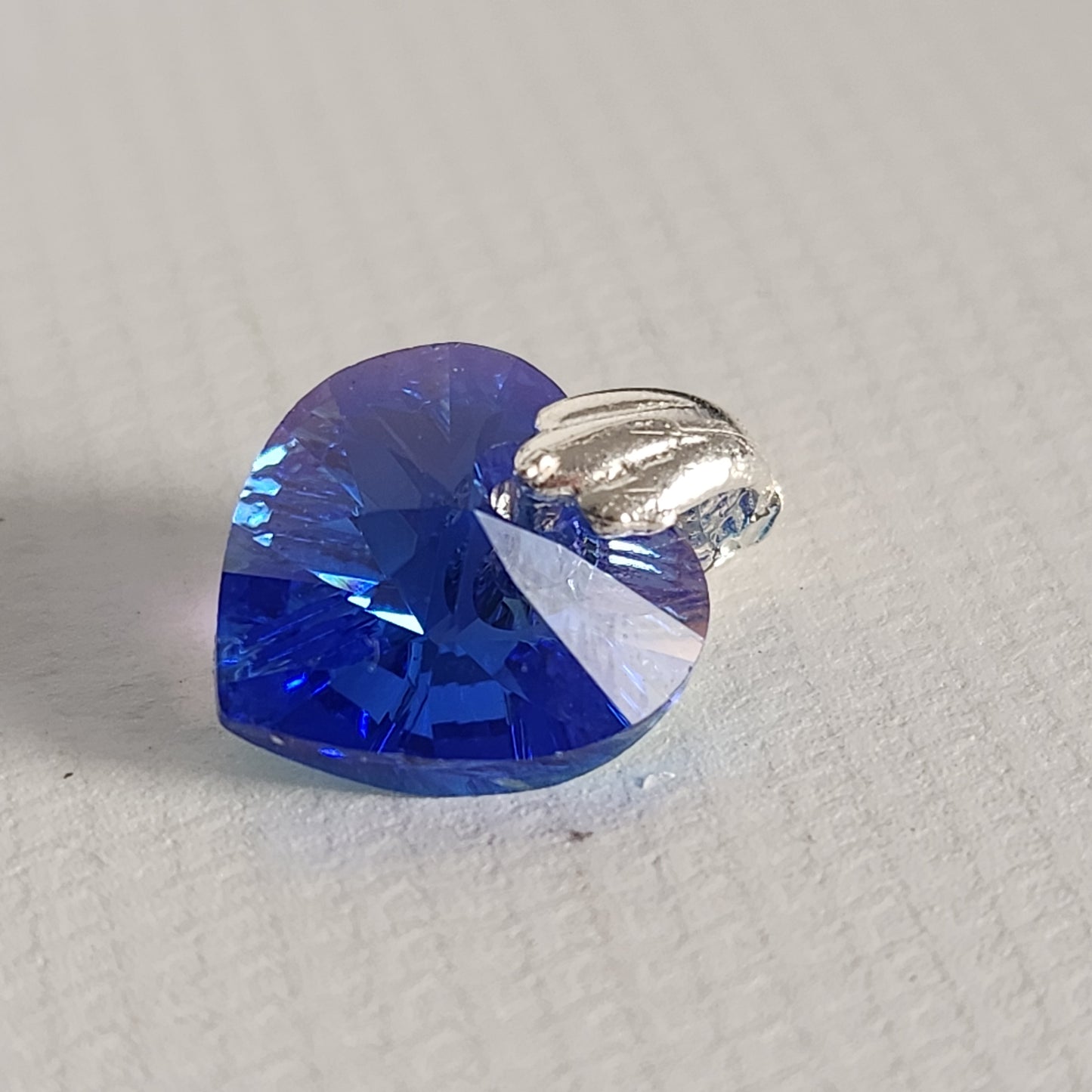 Dije Cristal Swarovski Elements Corazón 10mm Plata 925 Varios Colores