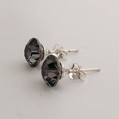 Aros Cristal Swarovski Elements Redondo 8mm Varios Colores No Cubic