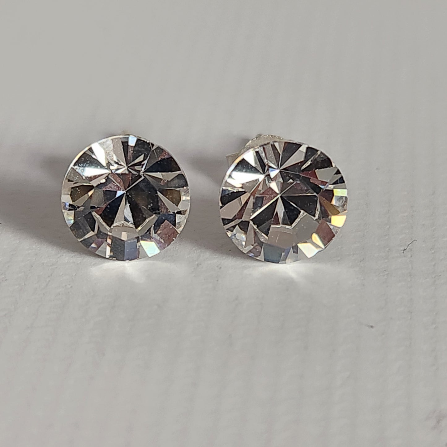 Aros Cristal Swarovski Elements Redondo 8mm Varios Colores No Cubic