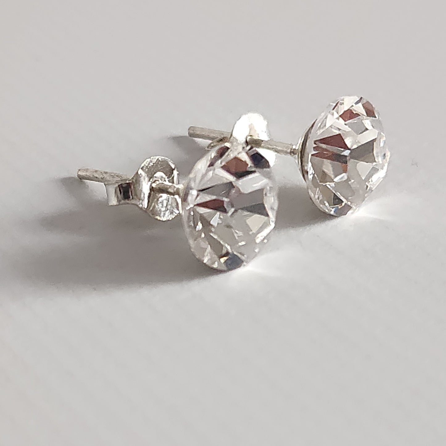 Aros Cristal Swarovski Elements Redondo 8mm Varios Colores No Cubic