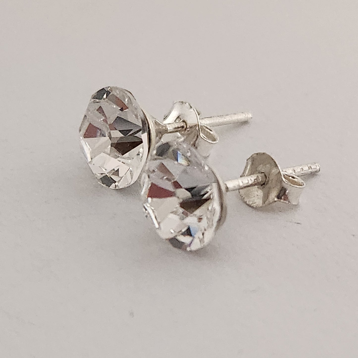Aros Cristal Swarovski Elements Redondo 8mm Varios Colores No Cubic