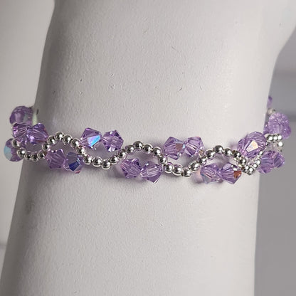 Pulsera ONDAS Cristal Swarovski Elements Plata 925 Colores