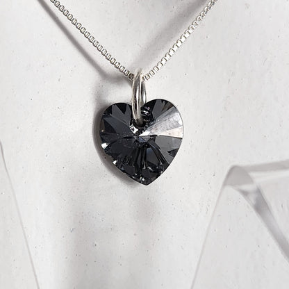 Conjunto Aros + Corazón 10mm Cristal Swarovski Elements Plata 925