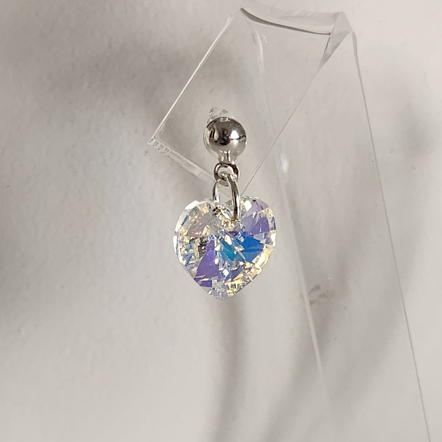 Conjunto Aros + Corazón 10mm Cristal Swarovski Elements Plata 925