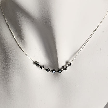Collar Cadena Veneciana Cristal Swarovski Elements Plata 925 Varios Colores
