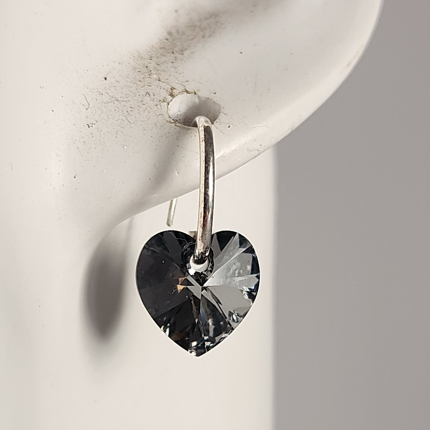 Aros Cubano Varios Colores Corazon Cristal Swarovski Elements