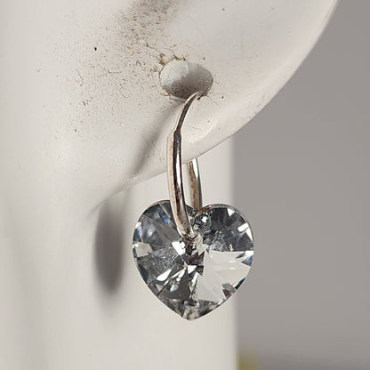 Aros Cubano Varios Colores Corazon Cristal Swarovski Elements