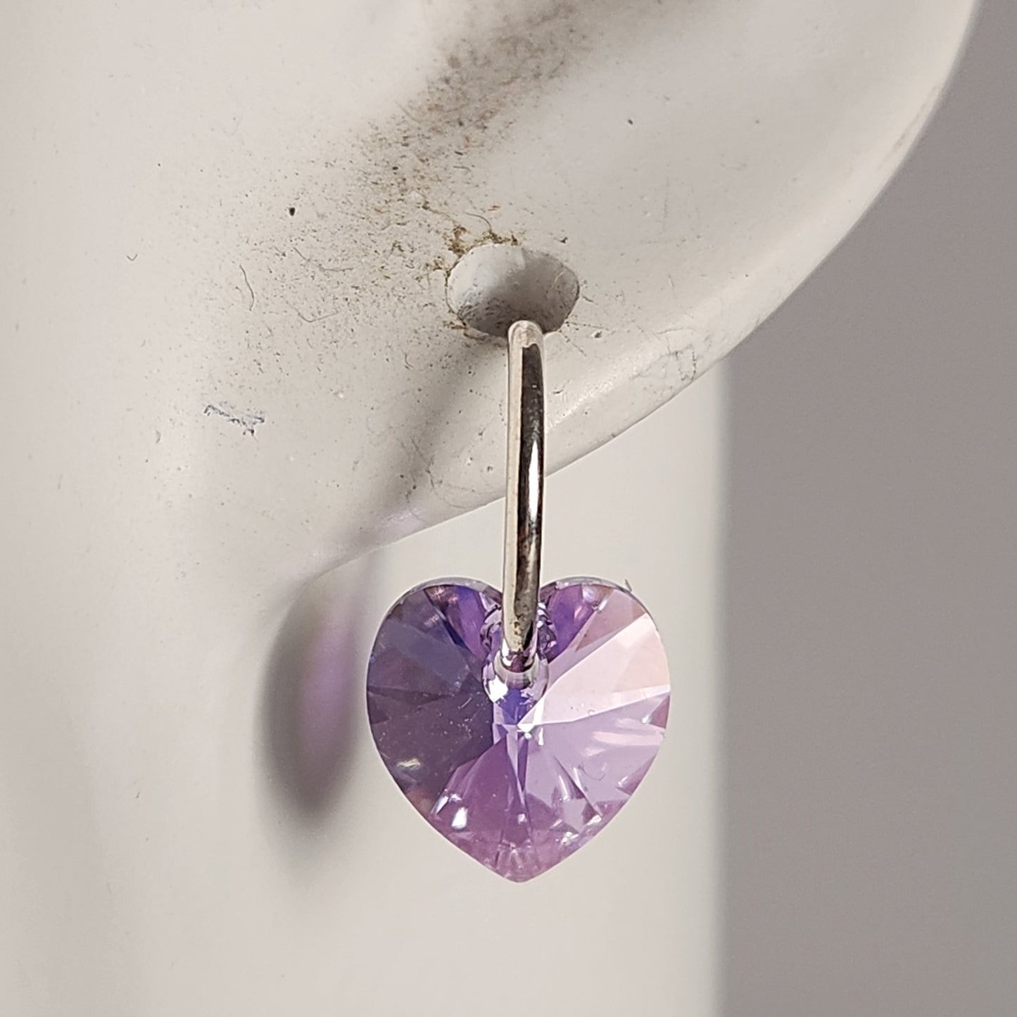 Aros Cubano Varios Colores Corazon Cristal Swarovski Elements