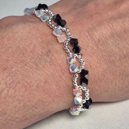 Pulsera ONDAS Cristal Swarovski Elements Plata 925 Colores