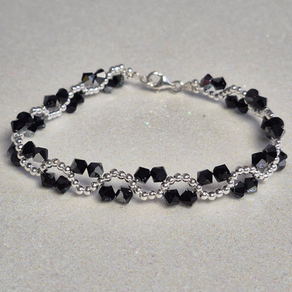Pulsera ONDAS Cristal Swarovski Elements Plata 925 Colores