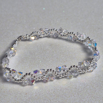 Pulsera ONDAS Cristal Swarovski Elements Plata 925 Colores