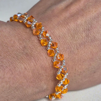 Pulsera MAR Cristal Swarovski Elements Plata 925 Varios Colores