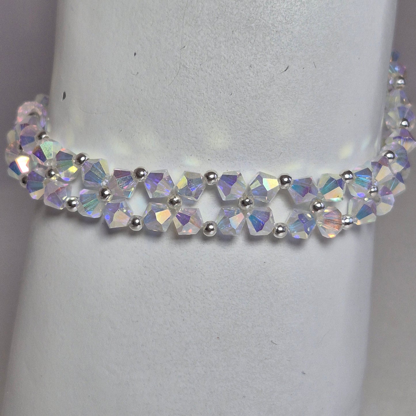 Pulsera Abundancia Cristal Swarovski Elements 4mm Plata 925 Colores