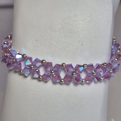 Pulsera Abundancia Cristal Swarovski Elements 4mm Plata 925 Colores