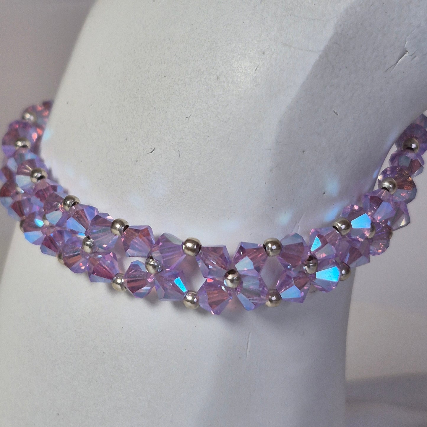 Pulsera Abundancia Cristal Swarovski Elements 4mm Plata 925 Colores