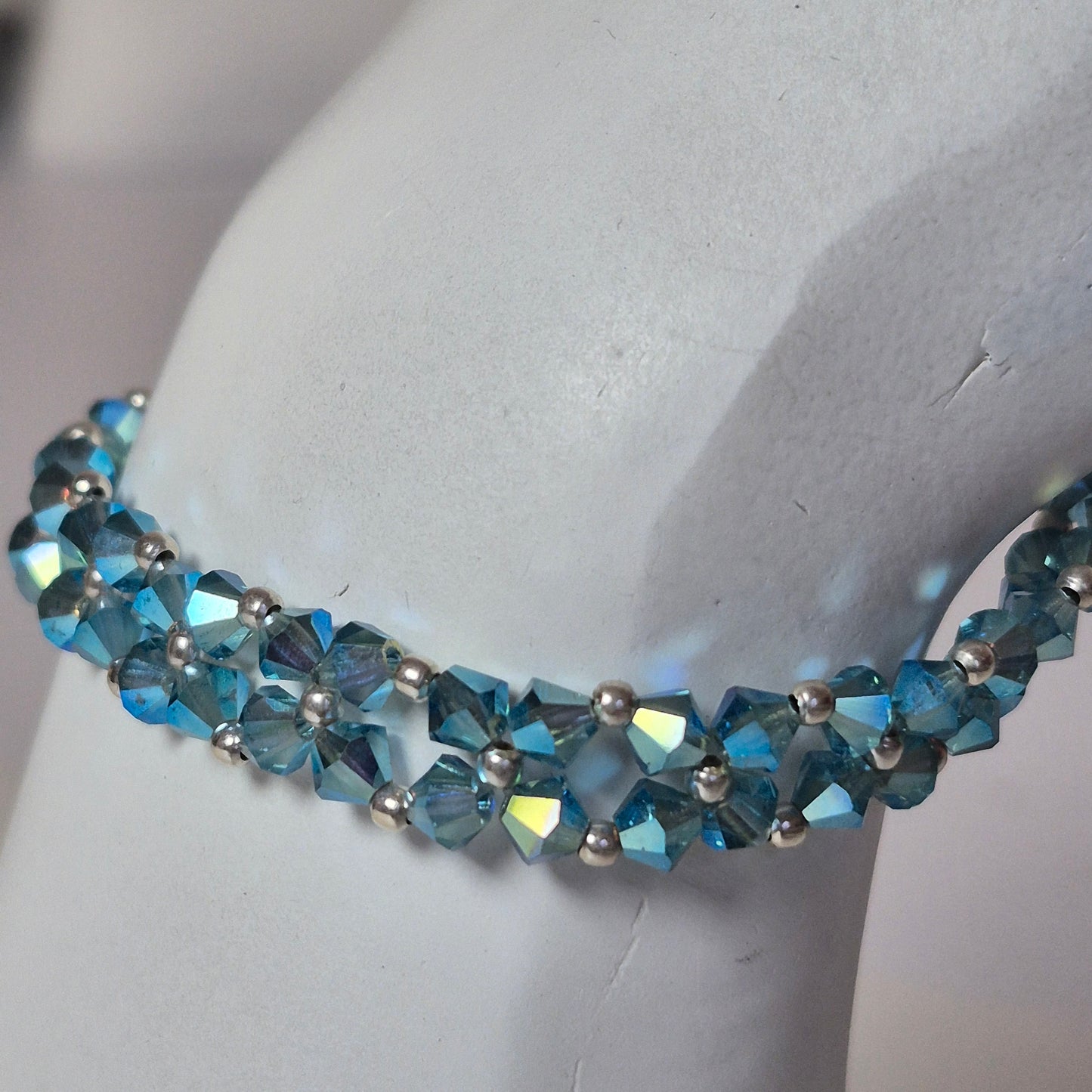 Pulsera Abundancia Cristal Swarovski Elements 4mm Plata 925 Colores