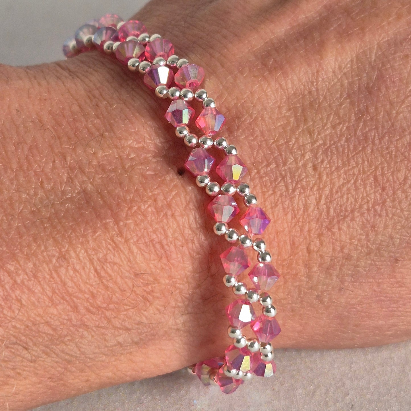Pulsera MAR Cristal Swarovski Elements Plata 925 Varios Colores