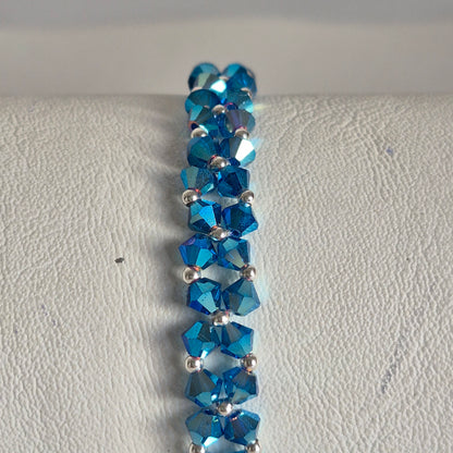 Pulsera Abundancia Cristal Swarovski Elements 4mm Plata 925 Colores
