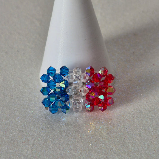 Pin Bandera Francia Cristal Swarovski Elements 3mm