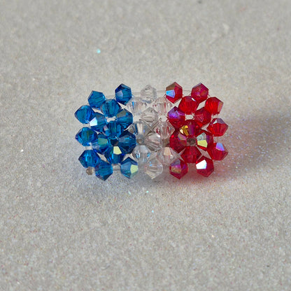 Pin Bandera Francia Cristal Swarovski Elements 3mm