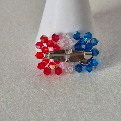 Pin Bandera Francia Cristal Swarovski Elements 3mm