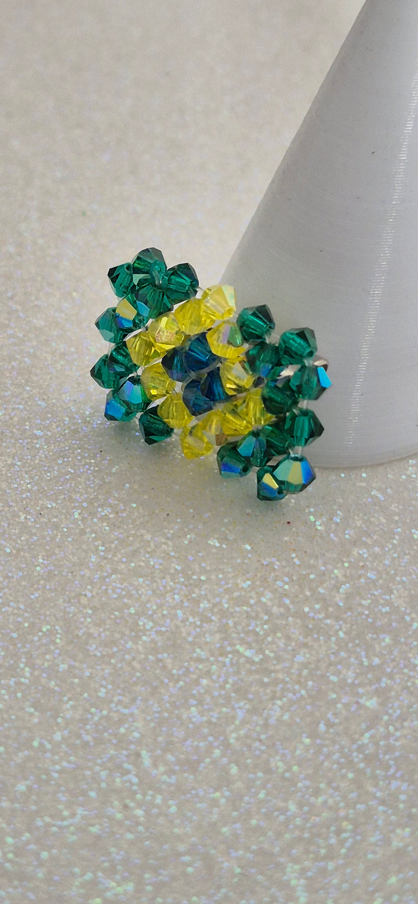 Pin Bandera Brasil Cristal Swarovski Elements 3mm