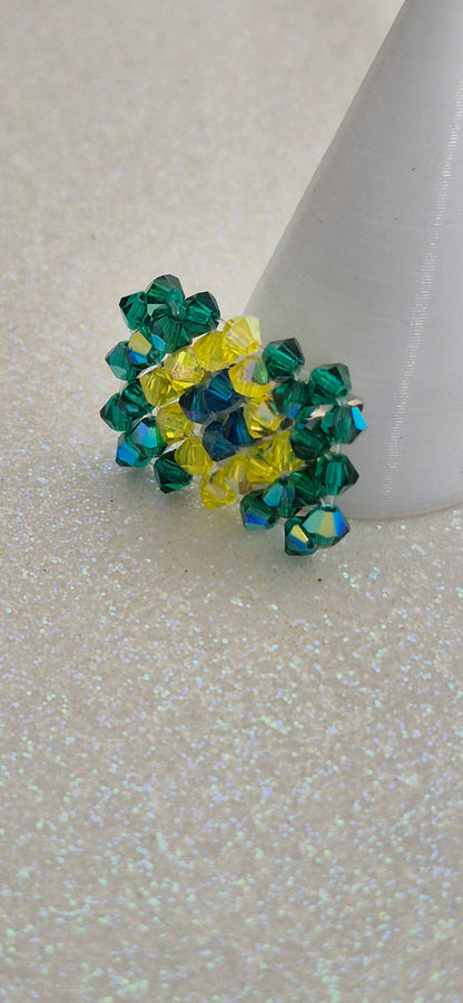 Pin Bandera Brasil Cristal Swarovski Elements 3mm