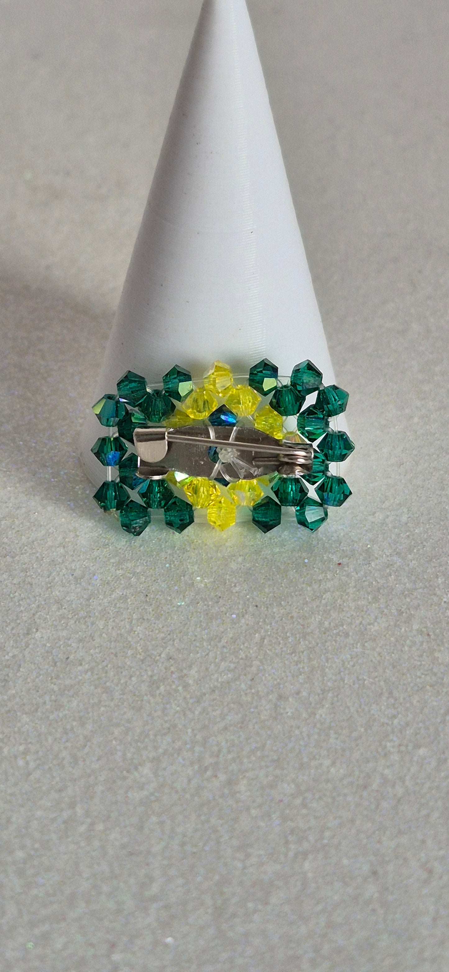 Pin Bandera Brasil Cristal Swarovski Elements 3mm