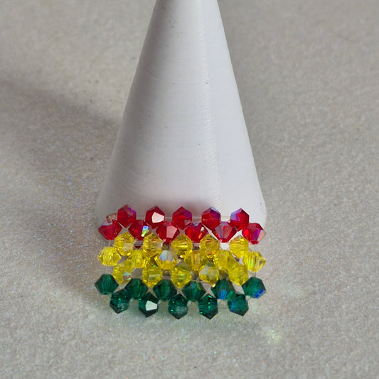 Pin Bandera Bolivia Cristal Swarovski Elements 3mm