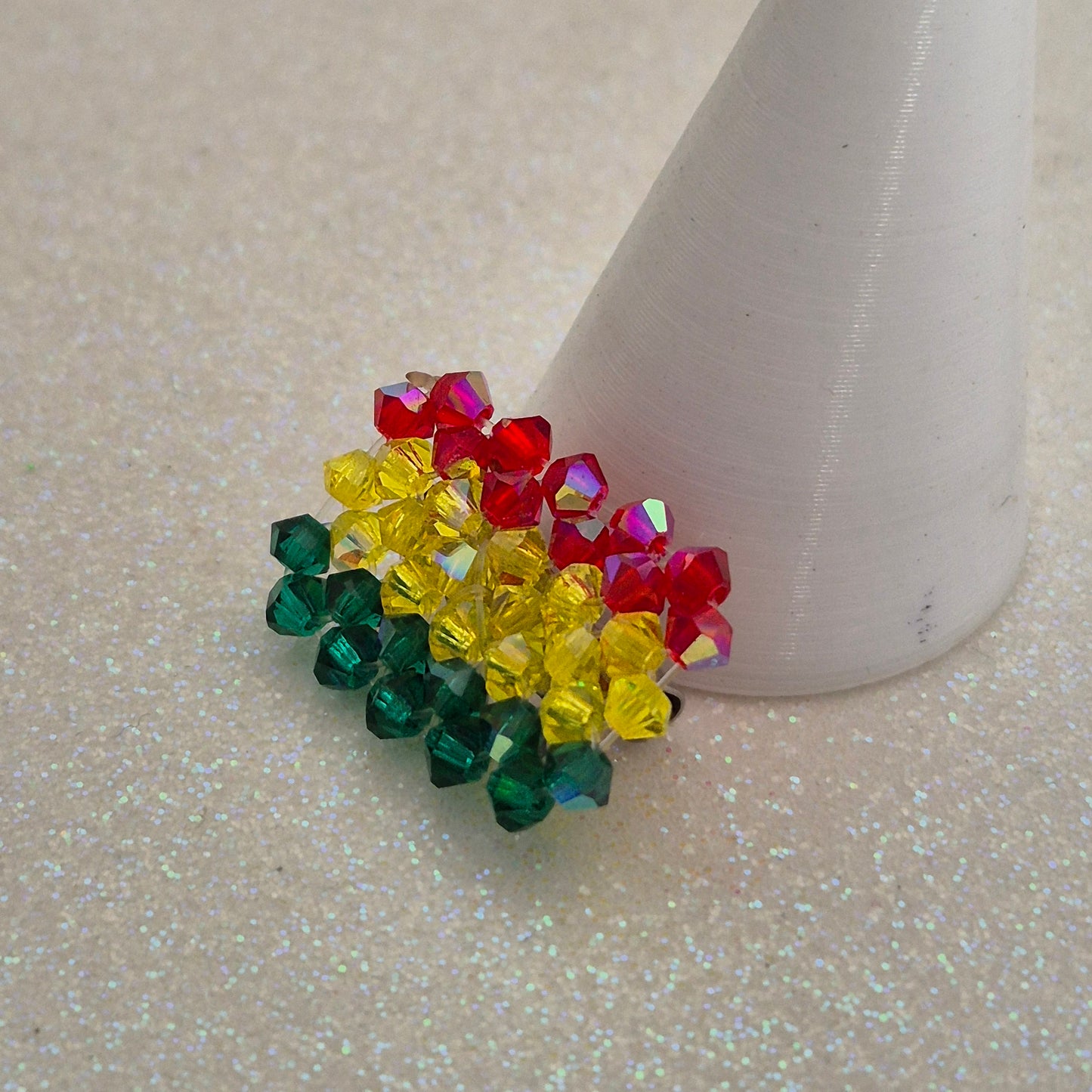 Pin Bandera Bolivia Cristal Swarovski Elements 3mm