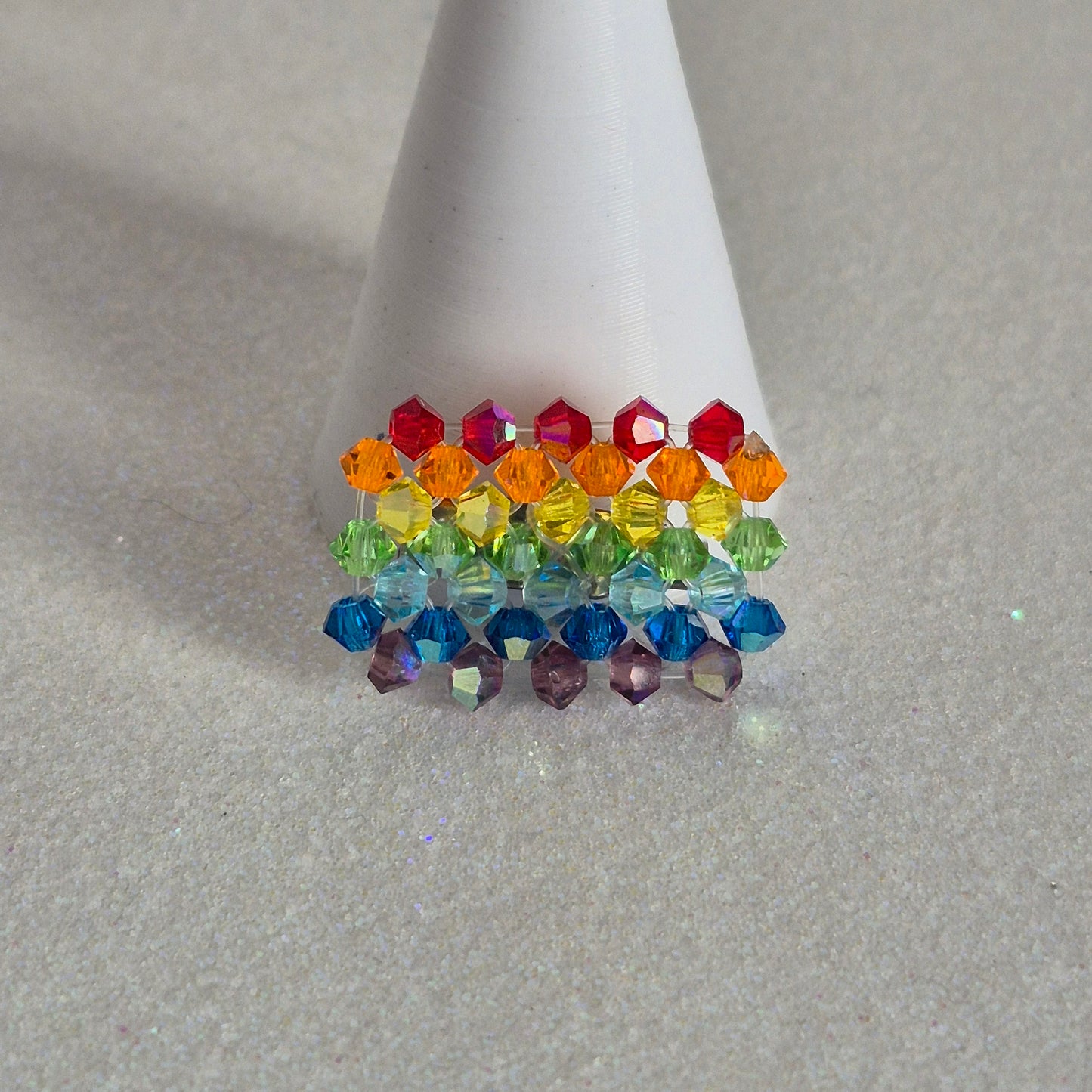 Pin Bandera 7 Chakras Cristal Swarovski Elements 3mm