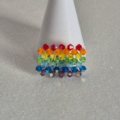 Pin Bandera 7 Chakras Cristal Swarovski Elements 3mm