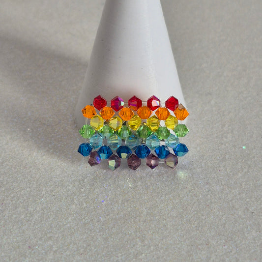 Pin Bandera 7 Chakras Cristal Swarovski Elements 3mm