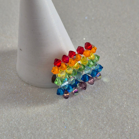 Pin Bandera 7 Chakras Cristal Swarovski Elements 3mm