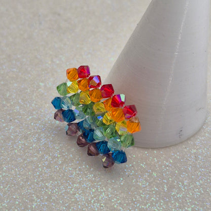 Pin Bandera 7 Chakras Cristal Swarovski Elements 3mm