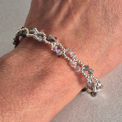 Pulsera ONDAS Cristal Swarovski Elements Plata 925 Colores