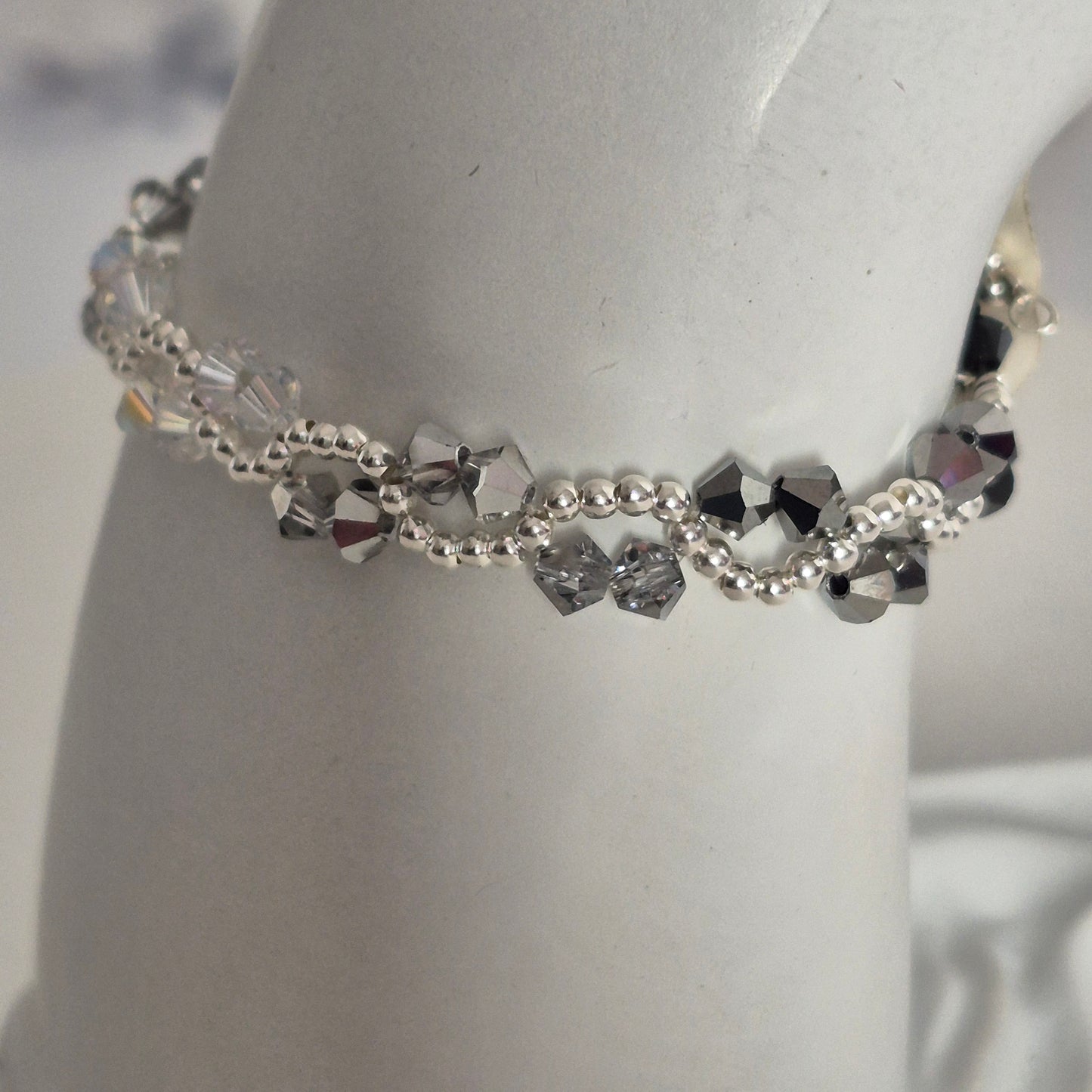 Pulsera ONDAS Cristal Swarovski Elements Plata 925 Colores