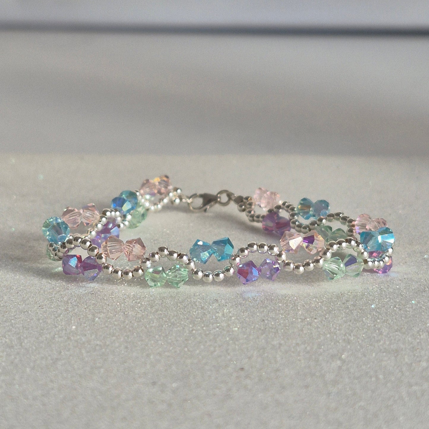Pulsera ONDAS Cristal Swarovski Elements Plata 925 Colores