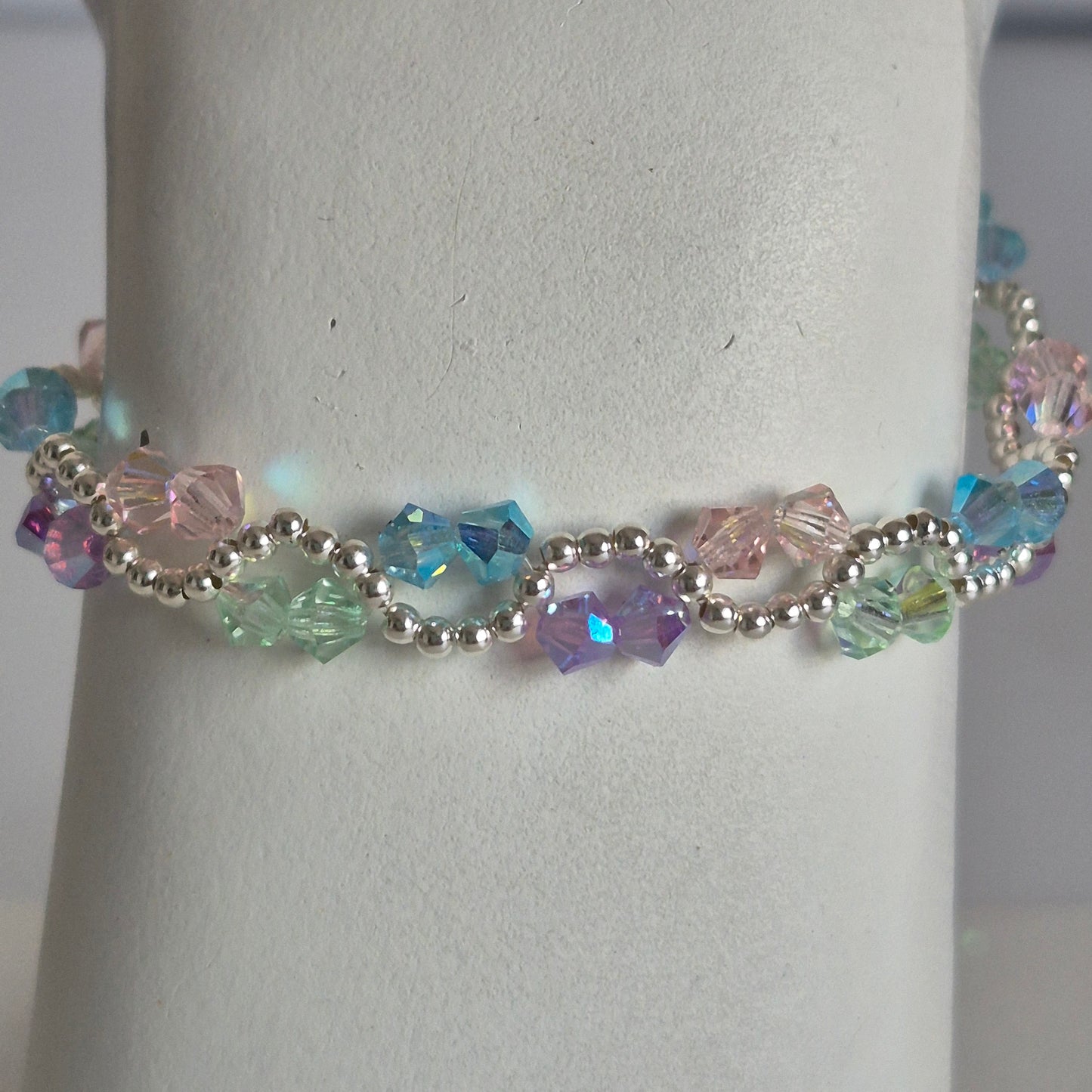 Pulsera ONDAS Cristal Swarovski Elements Plata 925 Colores