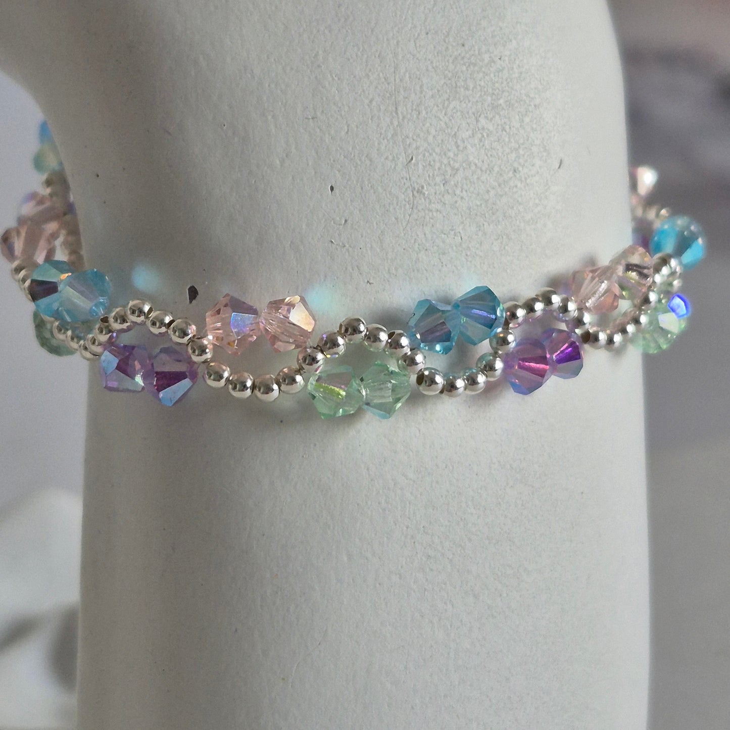 Pulsera ONDAS Cristal Swarovski Elements Plata 925 Colores