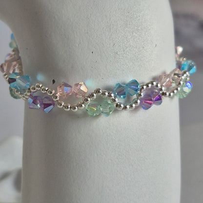 Pulsera ONDAS Cristal Swarovski Elements Plata 925 Colores