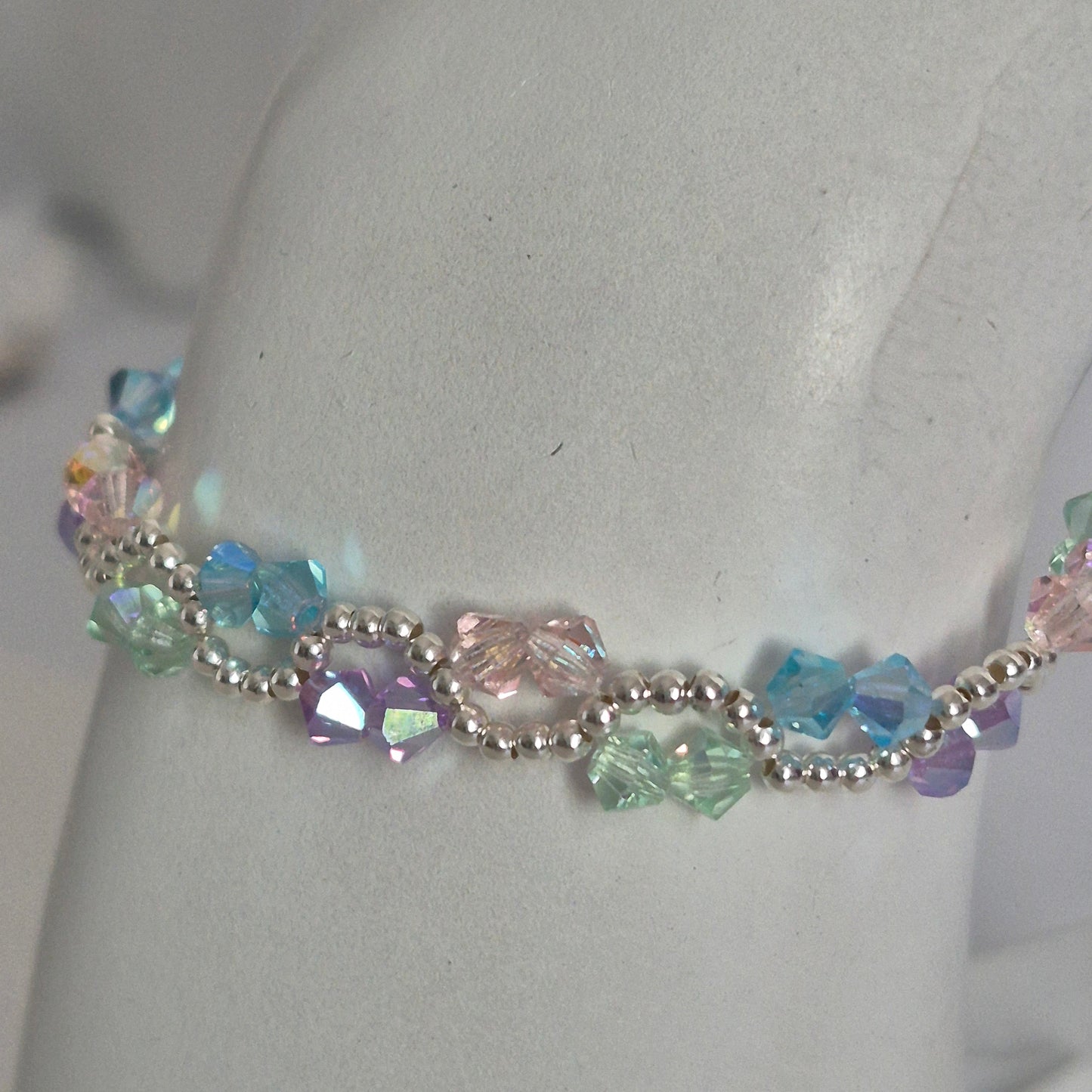 Pulsera ONDAS Cristal Swarovski Elements Plata 925 Colores