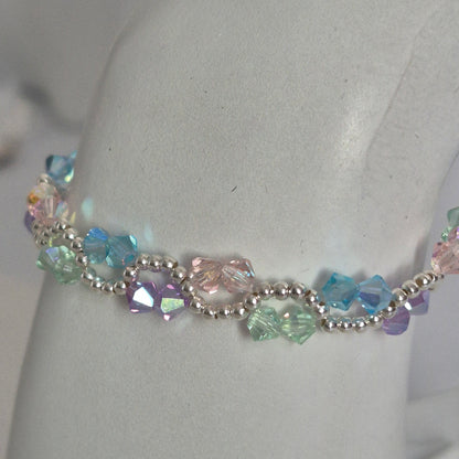 Pulsera ONDAS Cristal Swarovski Elements Plata 925 Colores
